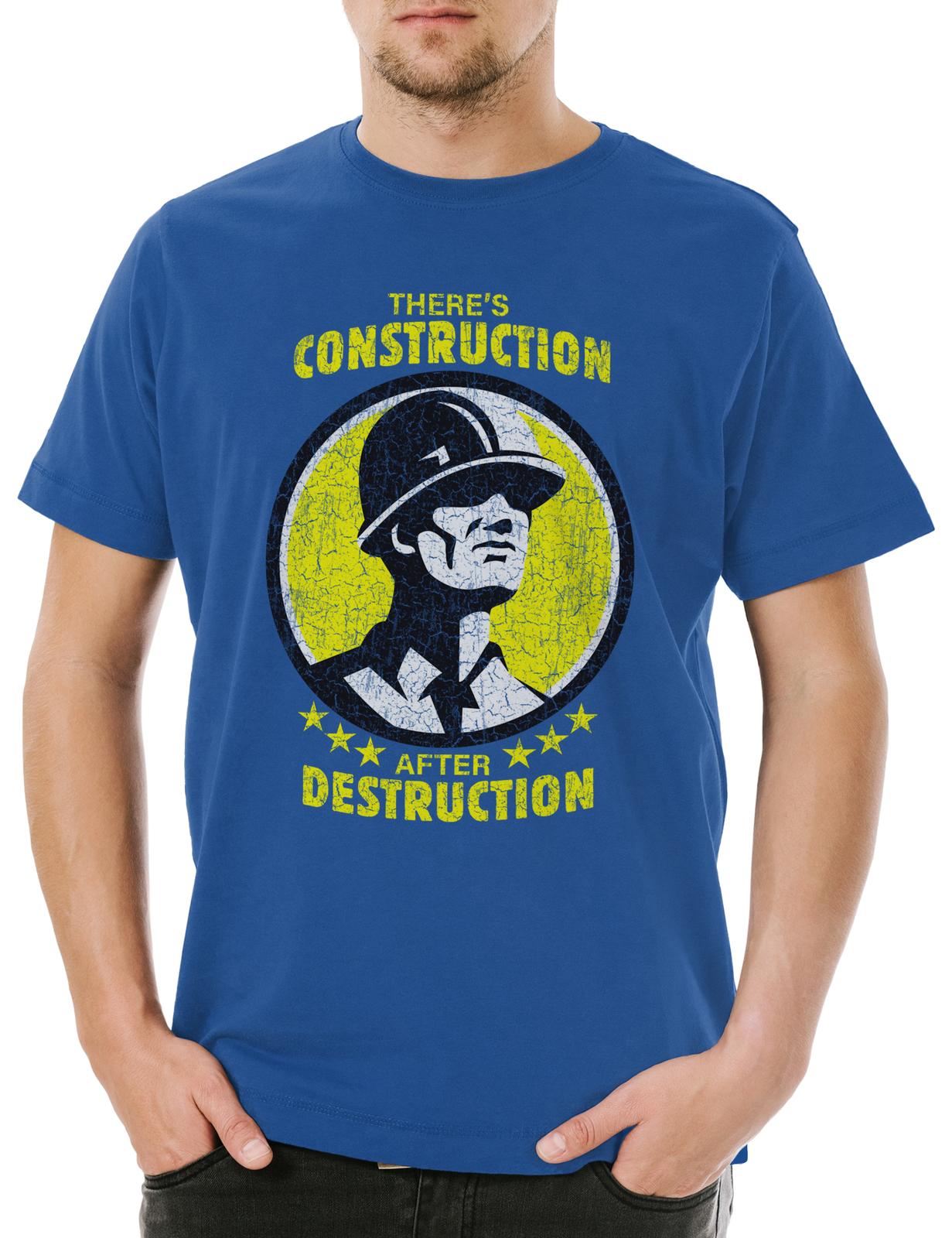 Construction After Destruction Men s T-Shirt Mens Womens Tees Top Artisan Mason Mason 4XL