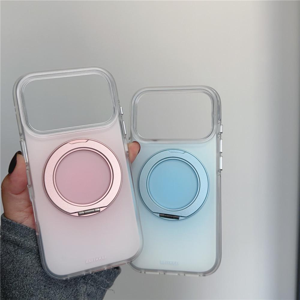 Minimalist Gradient Magnetic Bracket for Apple 17 Pro Max/15 Pro/16 Pro, Solid Color Korean Style Phone Accessory