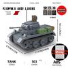 German Army Military Lynx Tank Building Block Assembly WW2 Figures War Weapons Armored Gun Model Child Gift Boy Educational