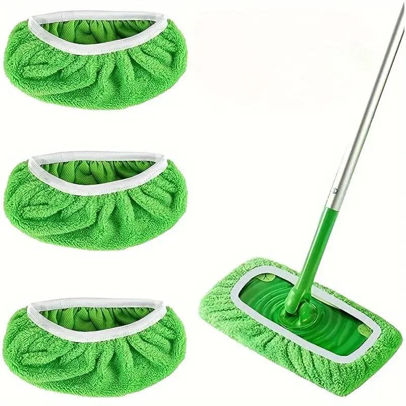 Kitchen Cleaning Accessories Flooring Cleaning Cloths Mop Head Replacement Washable Rag Towel Reusable Microfiber Mop Pads