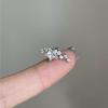 Shiny Zircon Arc Shaped Star Ear Bone Nail Earring For Women Screw Cap Ear Plug Exquisite Jewelry Accessories Daily Wear