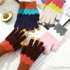 Plush Knitted Gloves Windproof Stretch Knit Mittens Fashion Full Finger Gloves  Men Women
