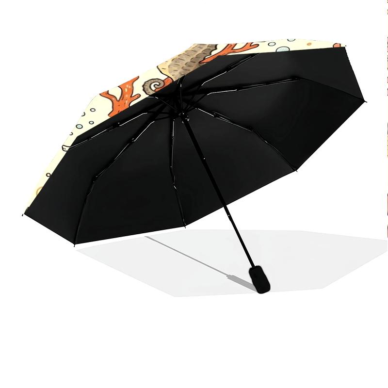 1 PC Automatic Folding Umbrella - Cute Dog Pattern, Portable & Foldable Design with 8 Ribs, Christmas Birthday Gifts