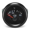 Medidor de Temperatura de Aceite para Coche 24V 2" 52mm Indicador Digital de Temperatura de Agua con LED Amarillo Para Coche Diésel sin Sensor