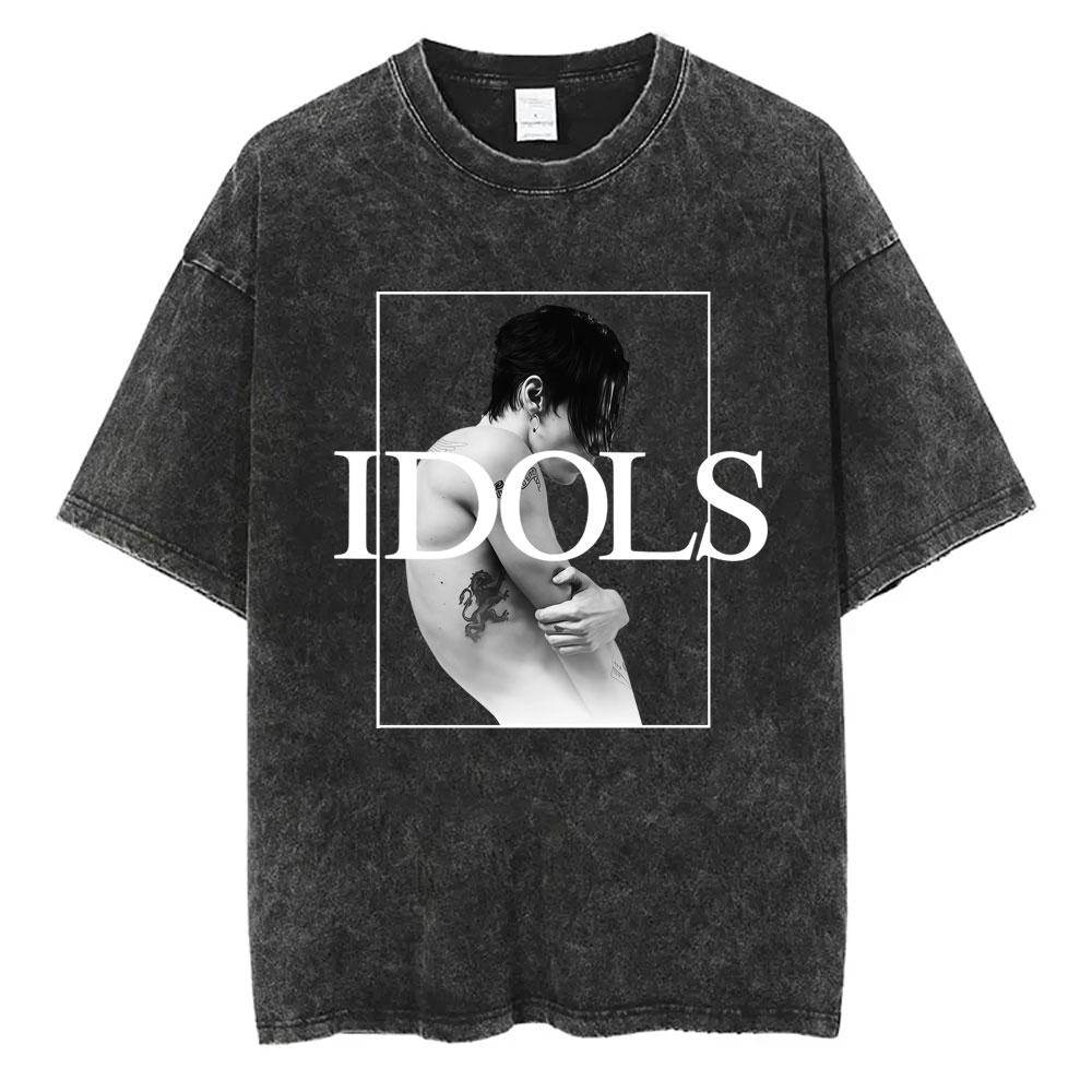 Gewaschenes Vintage Yungblud Lowlife Logo T-Shirt Herren Damen Mode Rock Retro Kurzarm T-Shirt Herren Freizeit Baumwoll T-Shirts