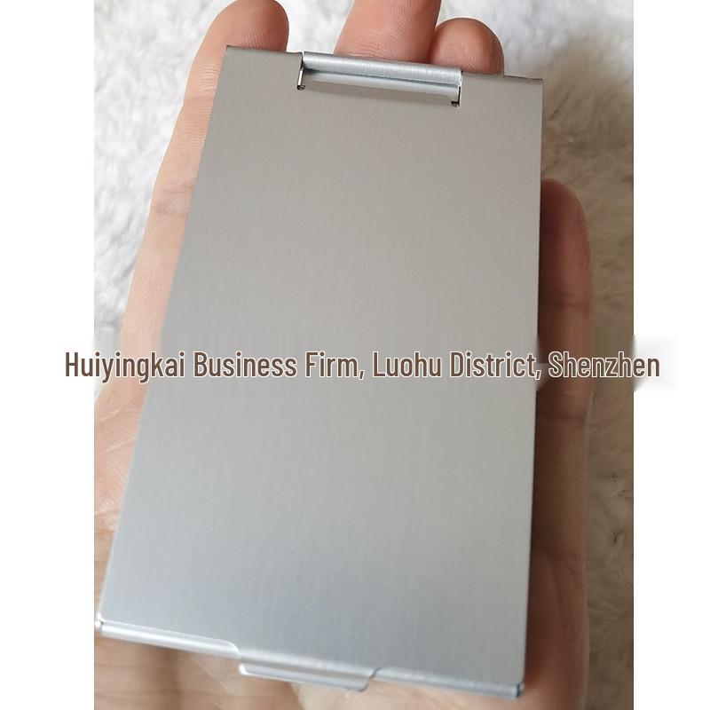 Portable Fashionable Aluminum Carry-on Makeup Mirror Aluminum