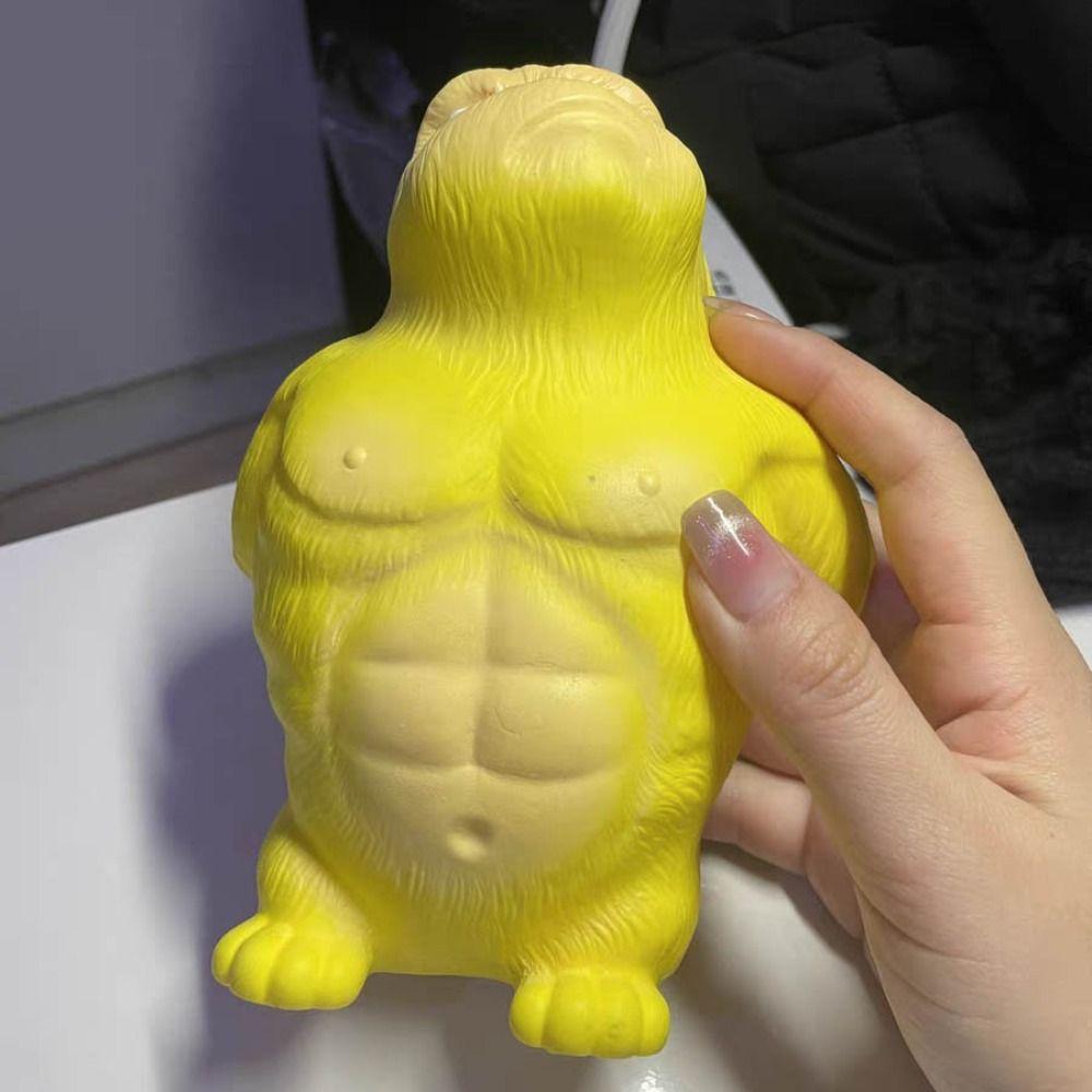 Yellow Squeeze Vent Gorilla Slow Rebound Soft Glue Gorilla Toys Squeezing Monkey Toys Adults Gifts