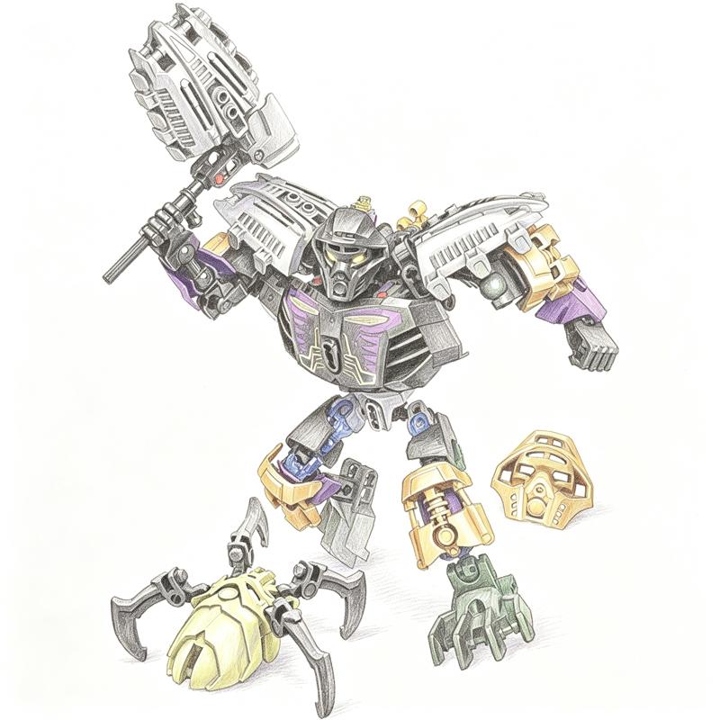 Bionicle Series Skull Warrior Mask Maker Building Blocks Anime Action Figures Soldier Warrior Bricks Toys For Boys Kids Gifts
