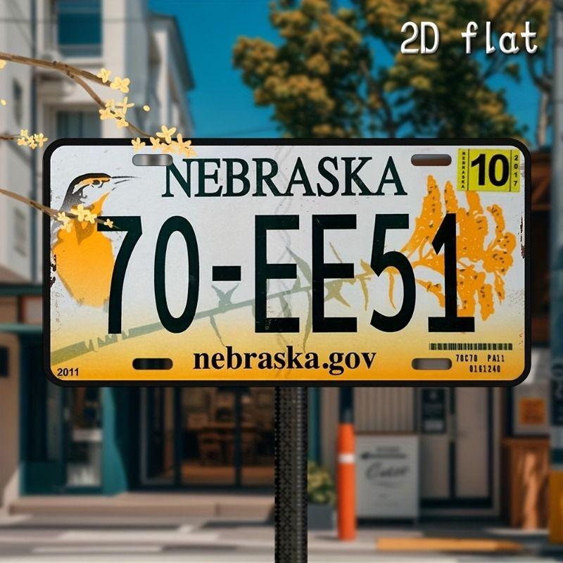 Motorcycle Souvenir License Plate, Metal Auto Wall Decor 15x30cm