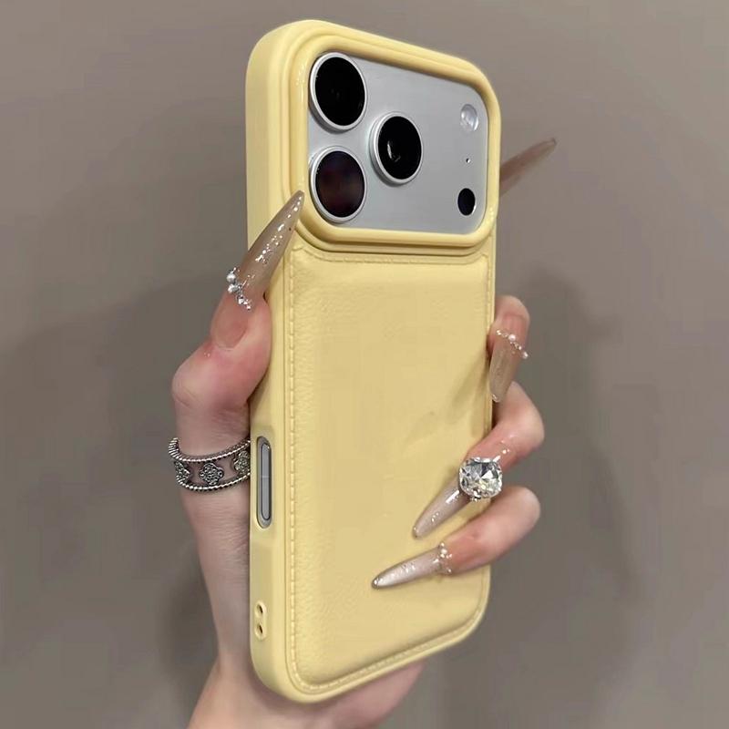Phone Case for IPhone 17 Air 16 15 14 13 12 11 Pro Max Plus IPhone17 ProMax i17 Drum Cortex Plain Shockproof Bumper Cover