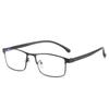 Anti-Blue Light Myopia Glasses Finished Business Men Women Metal Square Prescription Eyeglasses Diopter 0 -0.5 To -6.0 Oculos