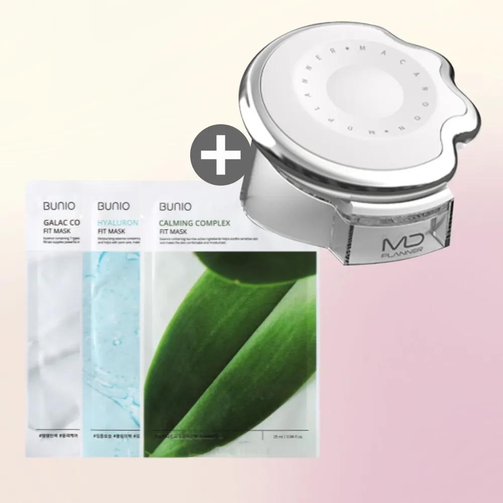 

BU:NiO Perfect Fit Mask 3 Types 25ml x 10 Sheets Soothing, Moisturizing, Brightening, Firming Care+ Nutricare MD Planner T3 Macaroon Hyaluron Cool