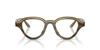EMPORIO ARMANI SHINY BROWN ON STRIPED BEIGE 63381W47 0EA4264U sunglasses, CLEAR, 47mm,