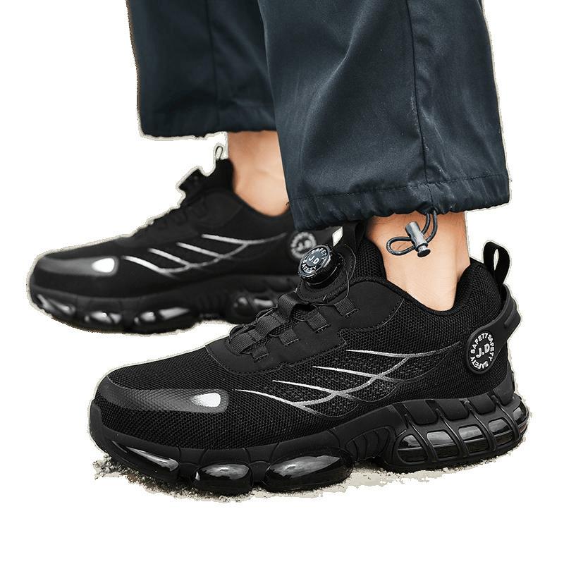 Arbeitsschuhe Anti-Quetsch- und Durchtrittsschutz Stahlkappe Mode Drehknebel Arbeitsschuhe Sicherheitsschuhe Rutschfest und abriebfest