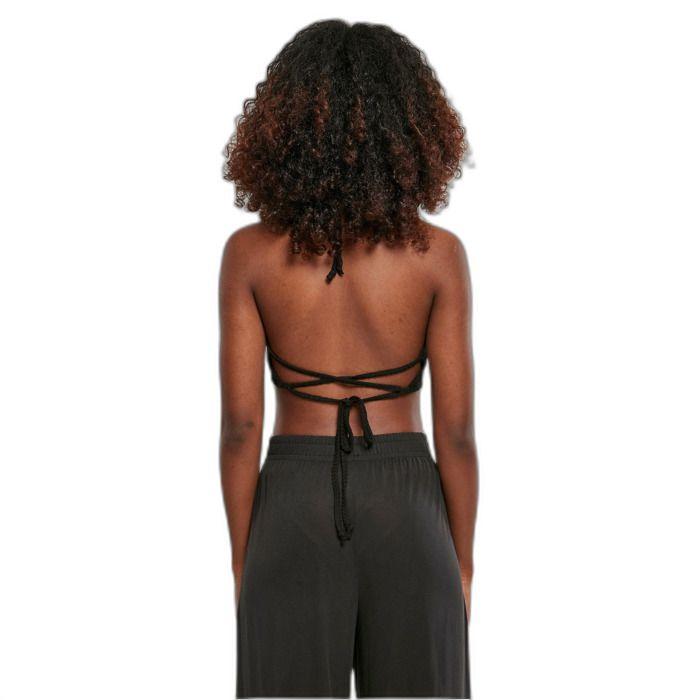 Débardeur court femme - Urban Classics - GT - Noir - Ajusté - Col montant