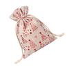 30pcs Christmas Jute Bags C y Gift Drawstring Pouches Printed Linen Storage Cookie Snack Party Favor Reusable