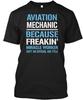 Aviation Mechanic Tee T-Shirt Made In the USA Size S To 5XL