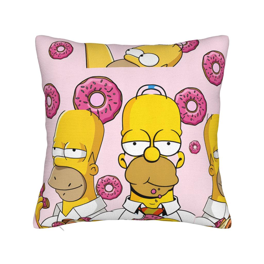 Pillow Case Bart SSimpsons Neon Print Soft Pillow Cover For Living Room Chair Fashion Pillowcases