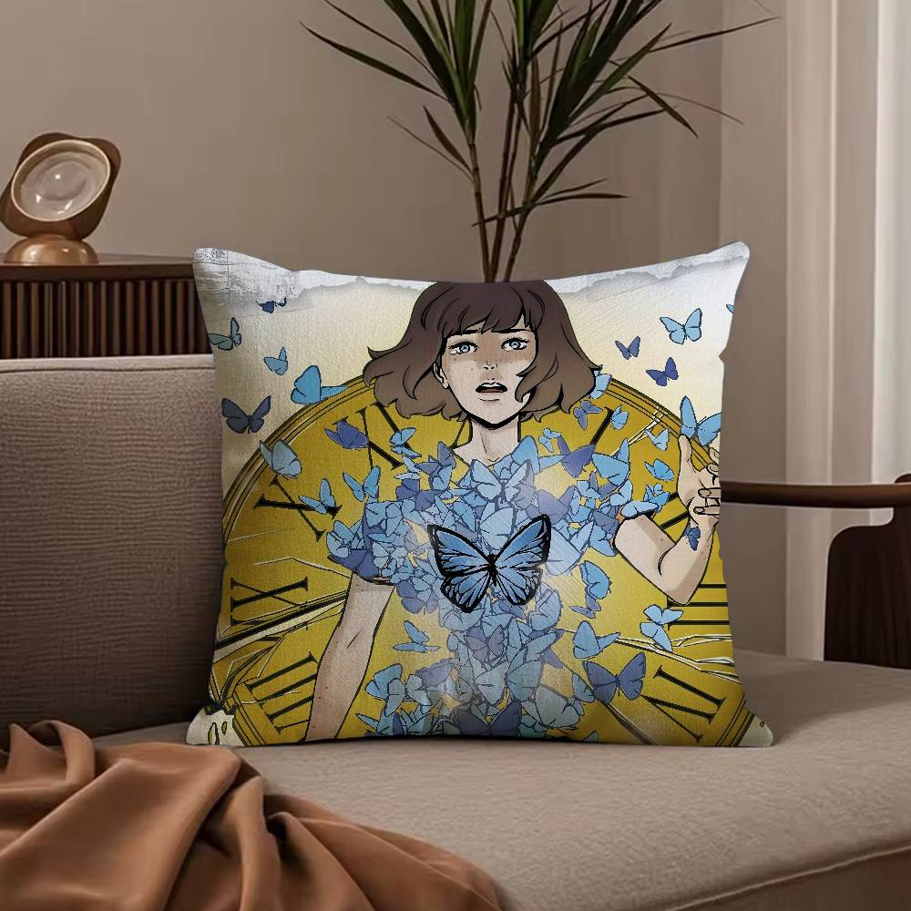 Life Is S-Strange Pillow Case Anti-dustmite Pillowcase Invisible zipper silky short plush Sofa cushion cover