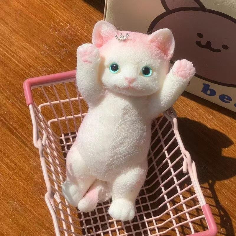 Big Slow-Rebound Cat Taba Silicone Fuzzy Super Big Cat Kitten Handmade Squeeze Toy Mochi Toy Hand Relax Stress Release Gift