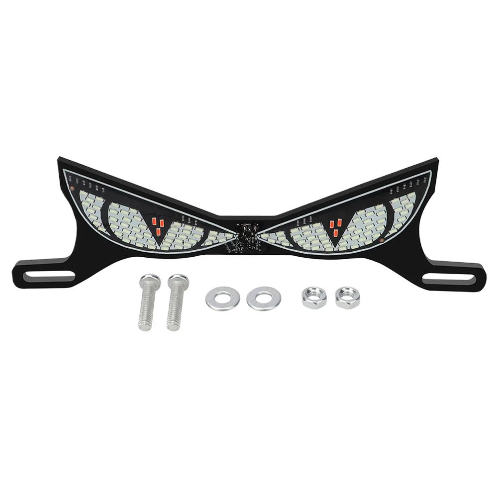 Motorcycle LED License Plate Decorative Lights Snake Eye Rear Tail Light Strobe Flashing Electric Motorcycle Modified Accessory
