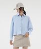 UMM Women'S Oxford Crop Long Sleeve Shirt 5 Colors