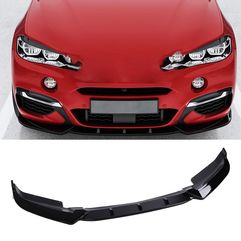 Front Bumper Lip Spoiler 3 Parts Sporty Racing Look Front Bumper Lip Splitter Body Kit for X6 F16 M 