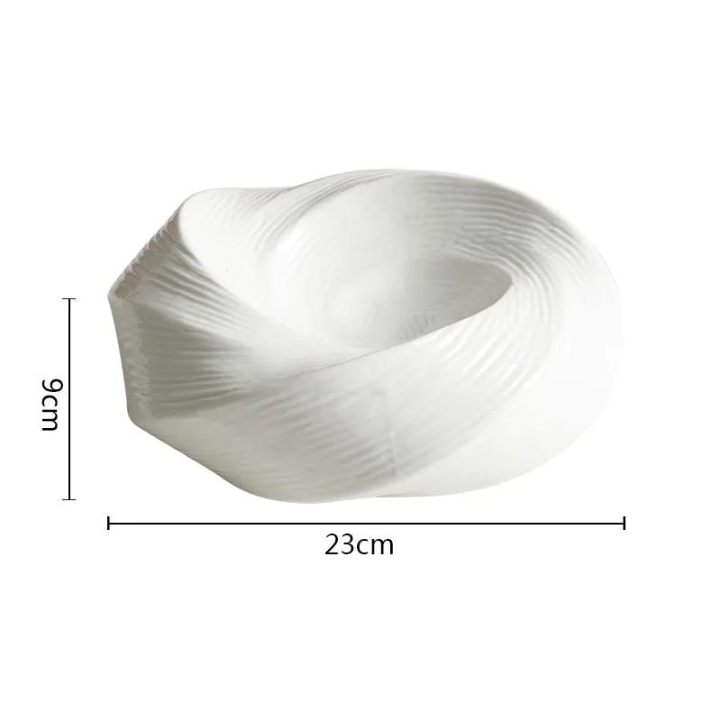 Irregular Ceramic Dinner Plate Restaurant Dessert Plate Snack Plate Thick Soup Plates Cooking Plates Hotel Solid Color Tableware