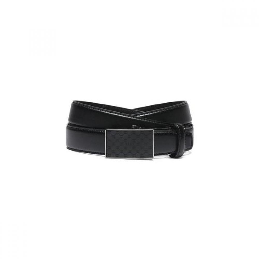 Daks Black Dd Logo Buckle Leather Automatic Belt Dbbe8f838bk Single option
