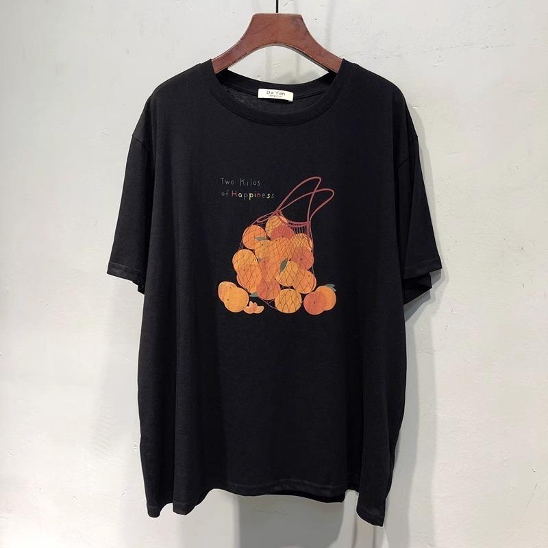 

Летняя 100% хлопковая повседневная футболка оверсайз Женская хип-хоп уличная одежда Харадзюку мультяшный кот Футболки с коротким рукавом для женщин серая Y2k топы XXXL