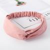 European & American Knit Crossover Headband: Pure Color Elastic Yoga Sports Hair Tie for Women