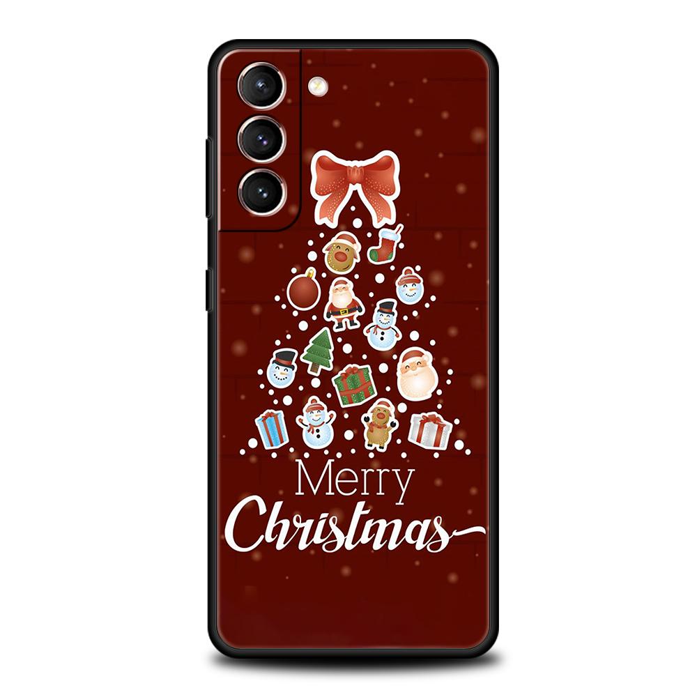 Winter Merry Christmas Phone Case For Samsung Galaxy S24 S23 S22 S20 S21 FE Ultra S24 S23 S10 S10E S9 S8 Plus 5G Phone Cover Bag