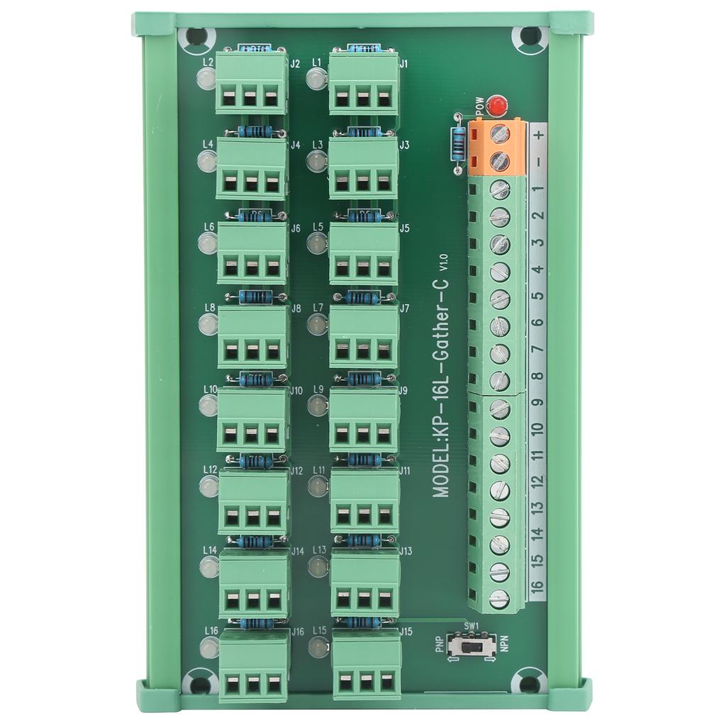 Klemmenblock 3-Draht 16-Kanal Erfassungskarte KP-16L-Gther C 0.5A für 20-26AWG
