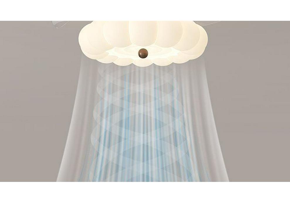 Antique-Style Cream Ceiling Fan with Invisible Light Fixture for Living Room, Bedroom, or Dining Room