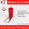 Kaishtong 90° U/Y-Shaped Nylon Pre-Insulated Terminal, SNYBS1.25-6-8