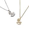 Elegante Titanstahl-Halskette für Damen - Leichtes Luxusdesign mit kupferfarbenen mikro-eingelegten Diamanten, vielseitige und modische Schlüsselbein-Kette.