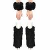 Womens Faux Furs Leg Warmers Wrist Cuffs Boot Covers Furry Boot Cuff Wrist Bands