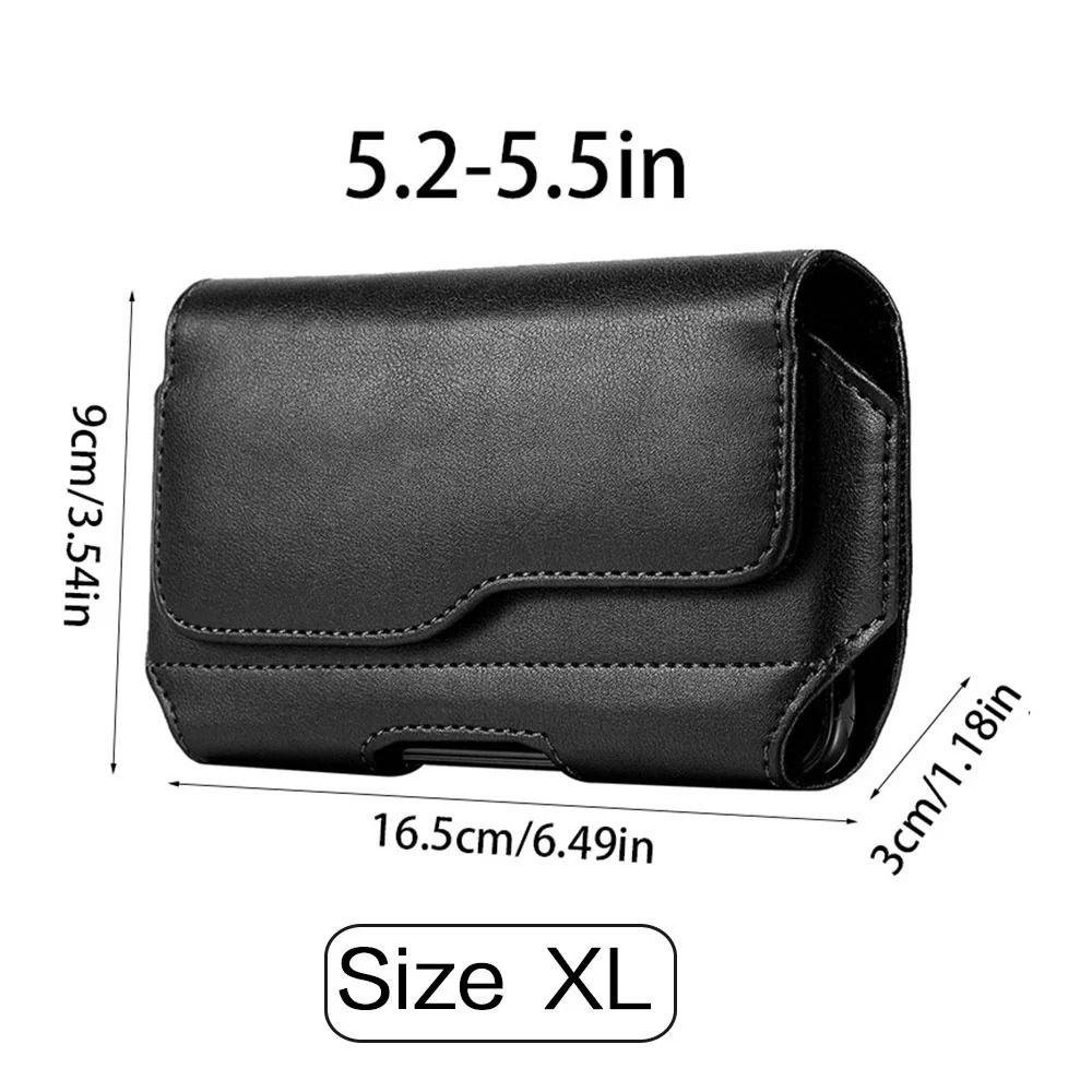 Moderne Handytasche Handyhalter Leder Gürtelclip Hüfttasche für 3,5-6,3 Zoll Mobiltelefone iphone /Samsung