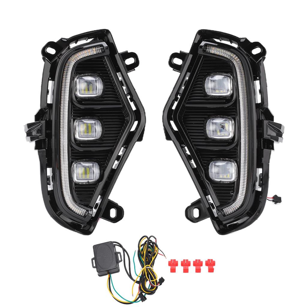 2pcs Front Bumper Fog Light LED DRL Daytime Running Lamp Waterproof Replacement RAV4 2019?2021 DC