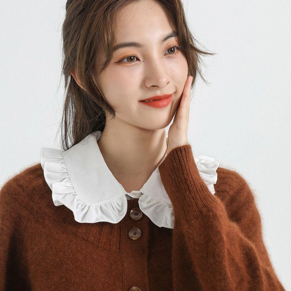 Fashion Classic Detachable Chiffon Clothes Accessories Blouse False Collar Lapel Shirt Fake Collar