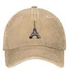 Eiffel Tower Washed Baseball Cap French Culture Stylish Trucker Hat Summer Unisex Teens Kpop Rock Sunscreen Snapback Cap