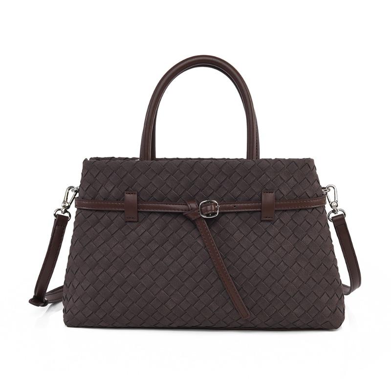 Women's Handbag Matte Bag New Handmade Woven Bag Fashionable Large Capacity Shoulder Bag Women