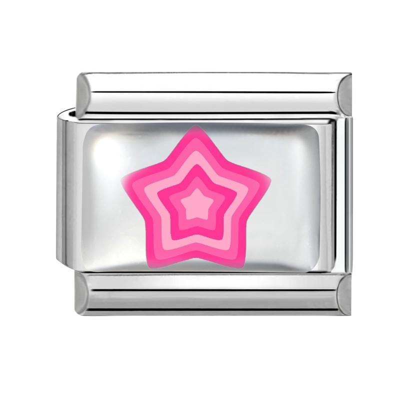 Y2K Colorful Charm Sun Leopard Heart Star Ball Fruit Flower Italian Charm Links Fit 9MM Stainless Steel Bracelet DIY Making Gift