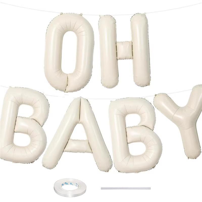 40 Zoll Cremefarbenes Rosa Baby Baby Geburtstag Buchstaben Set 40 Zoll Braut Braut-To-Be Ballon Set