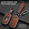 Interior Mouldings Zinc Alloy Leather Car Key Case Cover for Honda Civic 8th gen Folding Protected Key Replace Shell Keychain Au