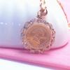 Purple Gold Color Gold Diamond Queen Pendant Necklace Fashion Trend Rose Gold Plated Set Chain