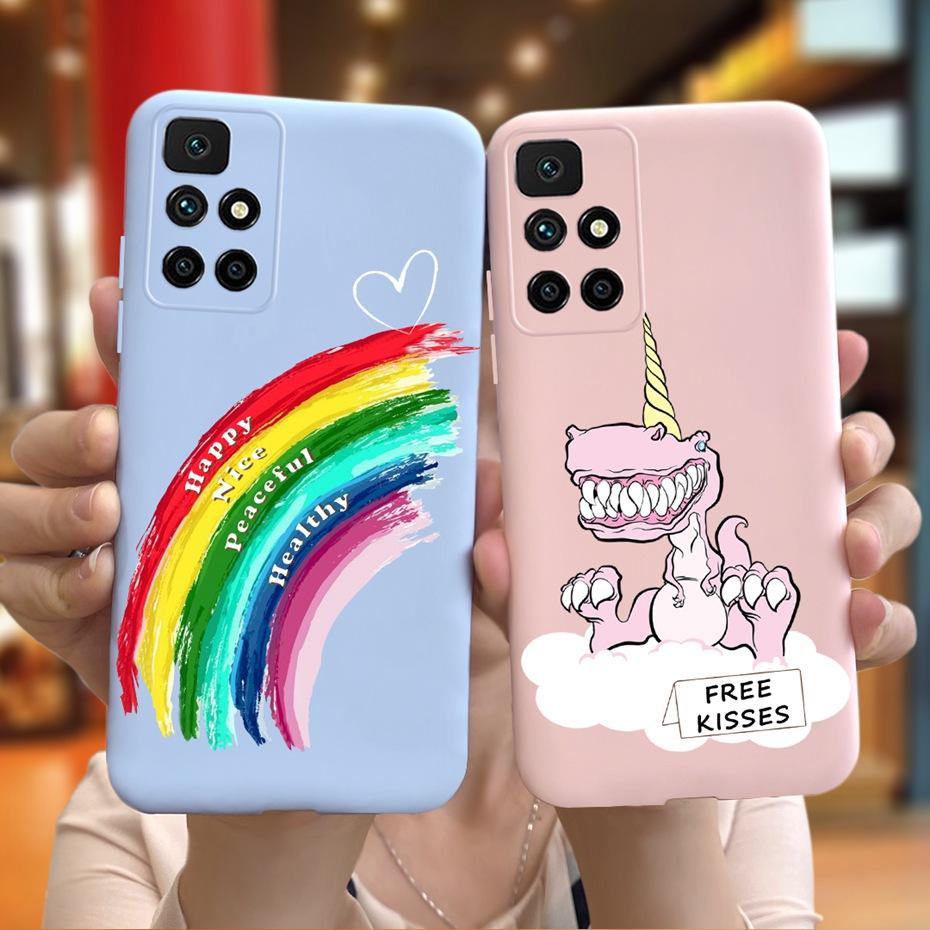 Case For Redmi 10 2022 Stylish Girl Flower Painted Cover For Xiaomi Redmi 10 Coque Fundas Redmi10 4G Soft Silicone Bumper