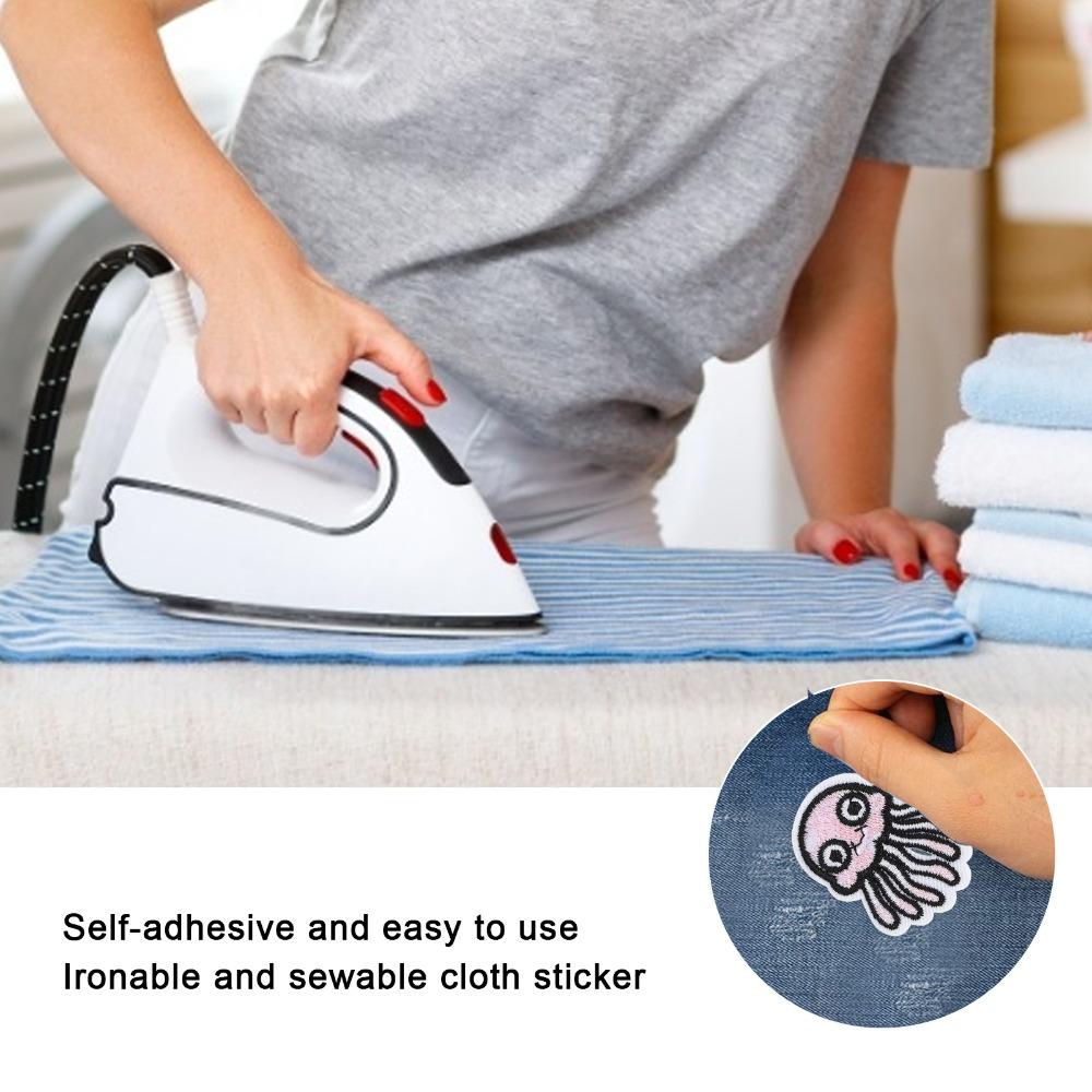 10Pcs Embroidered Design Embroidery Patches Strong Adhesive Iron On Patches Cloth Stickers  For Hats