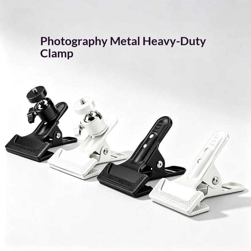 Metal Ball Head Clamp With 1/4" Screw Grip Clip Mount Camera Mobile Phone Holder Photography Accessories For Photo Studio