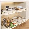 Cabinet Organizer Extendable Shelf Sliding Drawer Carbon Steel Multifunctional for Room Bedroom
